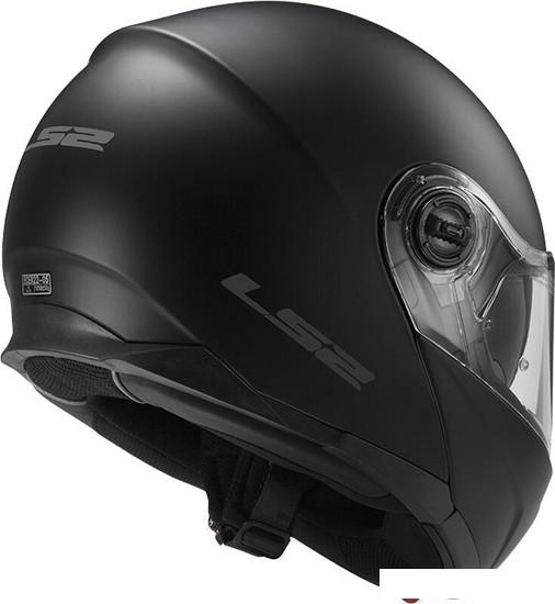 Мотошлем LS2 FF325 Strobe Snow Solid (XXL, черный матовый)