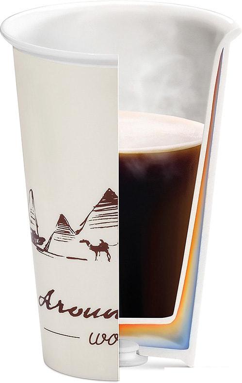 Многоразовый стакан DeLonghi DLSC057 0.3л (белый/коричневый)