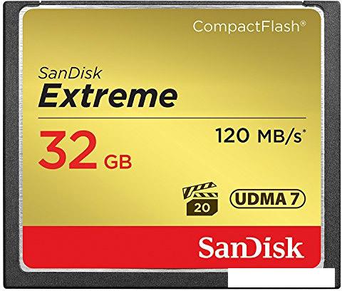 Карта памяти SanDisk Extreme CompactFlash 32GB [SDCFXSB-032G-G46]