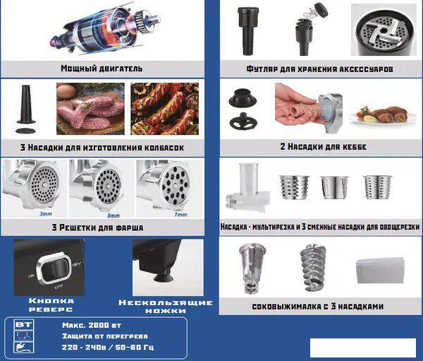 Мясорубка Renova MG260-R1BP