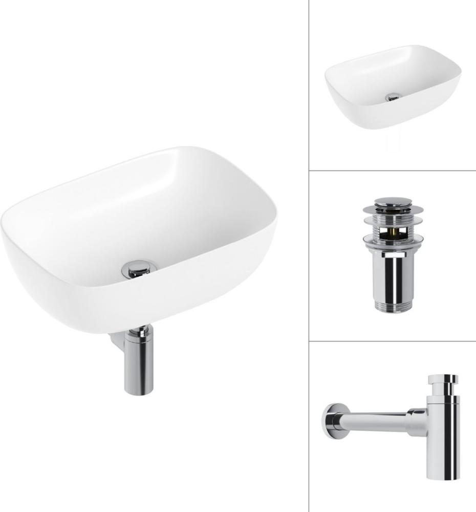 Умывальник Lauter 21493A + клапан 21190CH + сифон 21635CH (хром)
