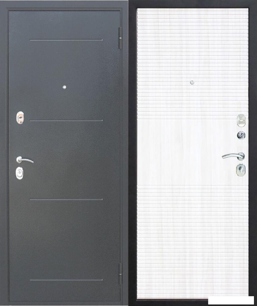 Металлическая дверь Garda Гарда муар 10 мм (белый ясень)