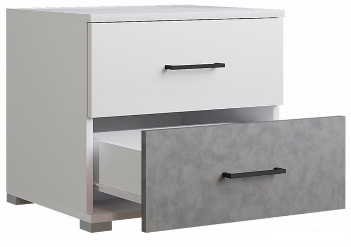 Тумба Горизонт Nova (белый-бетон)