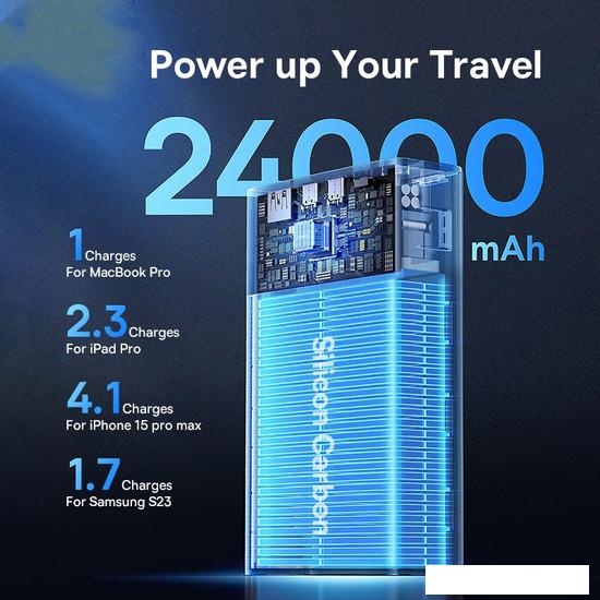 Внешний аккумулятор Baseus Adaman Digital Display Fast Charge Power Bank 140W 24000mAh (черный)