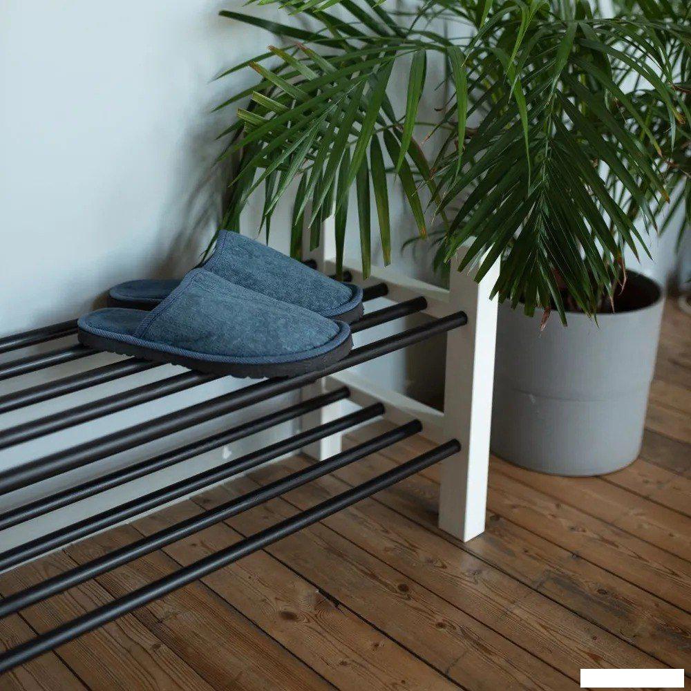 Банкетки, тумбы и полки для обуви ММЦ Кантри 85x37 (белый лак)