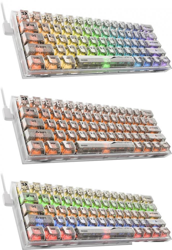 Клавиатура Redragon Fizz (прозрачный/белый)