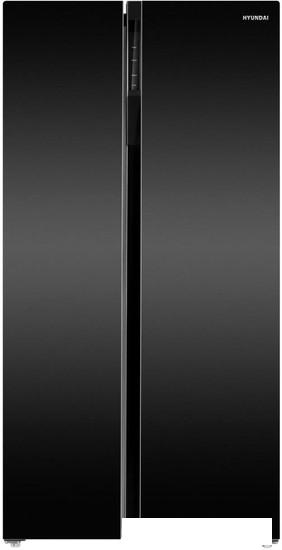 Холодильник side by side Hyundai CS6503FV (черное стекло)