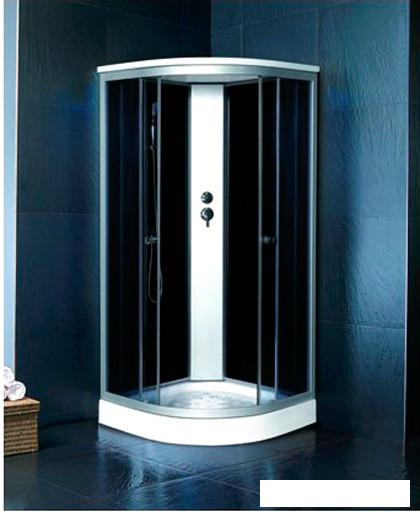 Душевые кабины Coliseum TM-80 80x80 (черный/тонированное стекло)