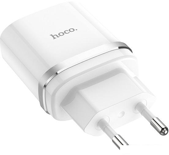 Сетевое зарядное Hoco C12Q (белый)
