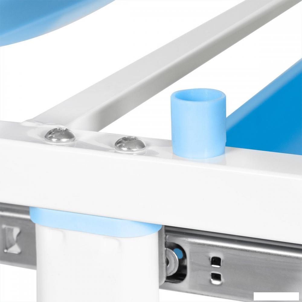 Парта Anatomica Avgusta + стул + выдвижной ящик + подставка (белый/голубой)