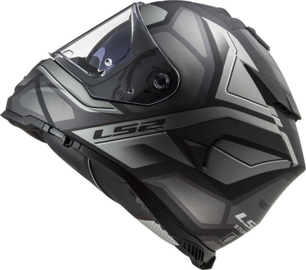 Мотошлем LS2 FF800 Storm Faster (XS, черно-серый матовый)