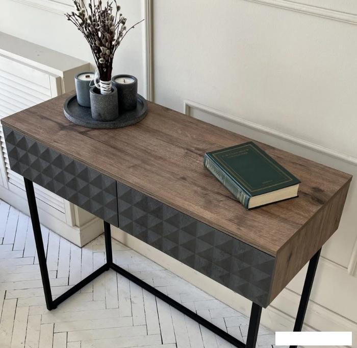 Журнальные столики и столы-трансформеры Shtabe Simple 7011 эко (графит/дуб веллингтон/черный)