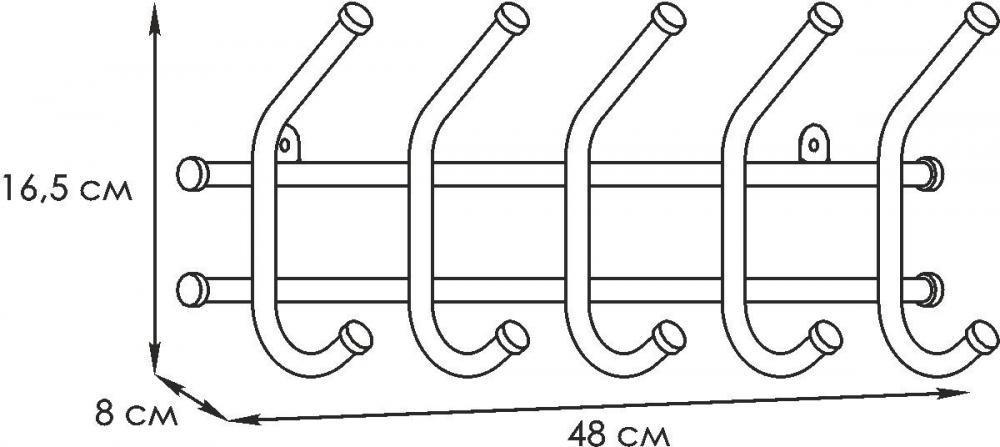 Вешалка для одежды ЗМИ Норма 5 ВН 24 (черный)