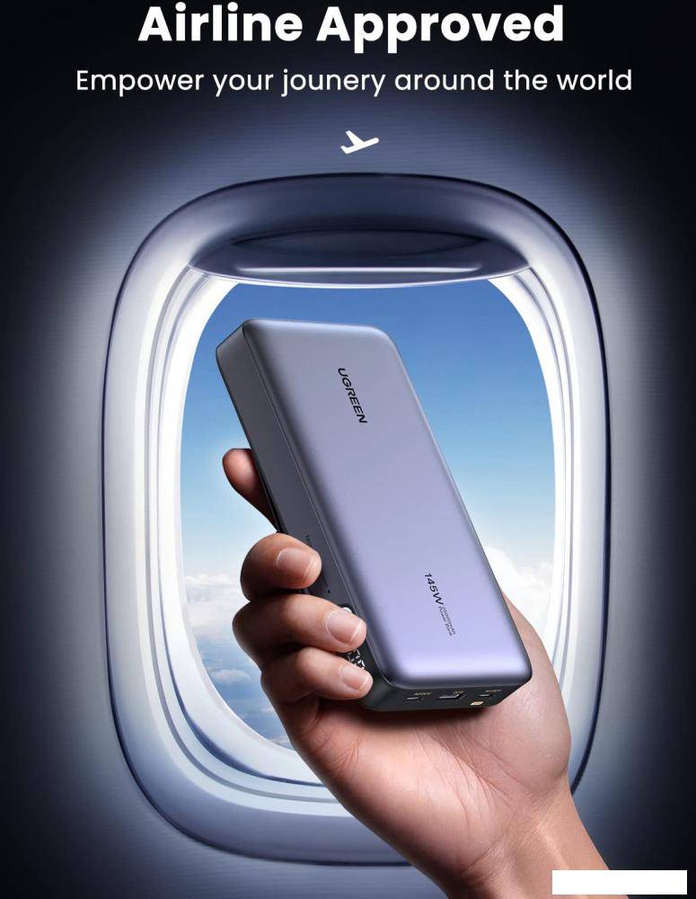 Внешний аккумулятор Ugreen PB205 25000mAh (серый)