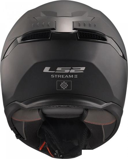 Мотошлем LS2 FF808 Stream II (M, черный матовый)
