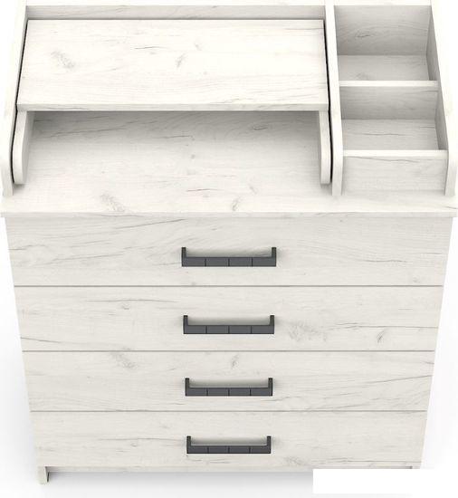 Детский комод Атон Мебель Marvin (дуб крафт белый)