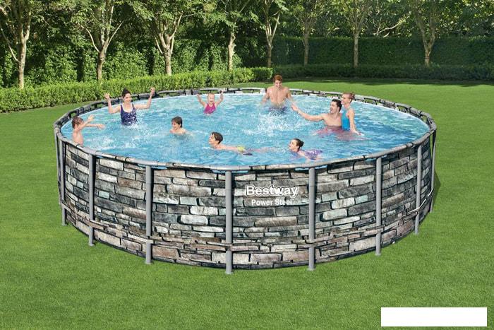Бассейны Bestway Power Steel Камень 56883 (610x132)