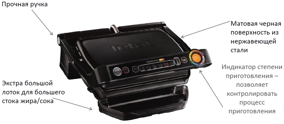 Электрогриль Tefal Optigrill Snacking & Baking GC714834