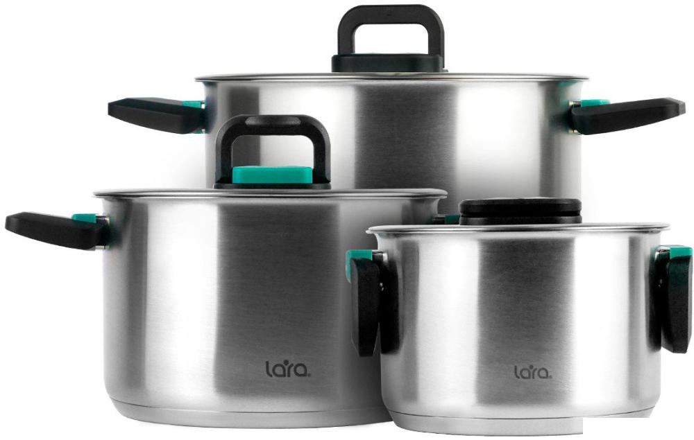 Кастрюли Lara Изумруд LR02-123
