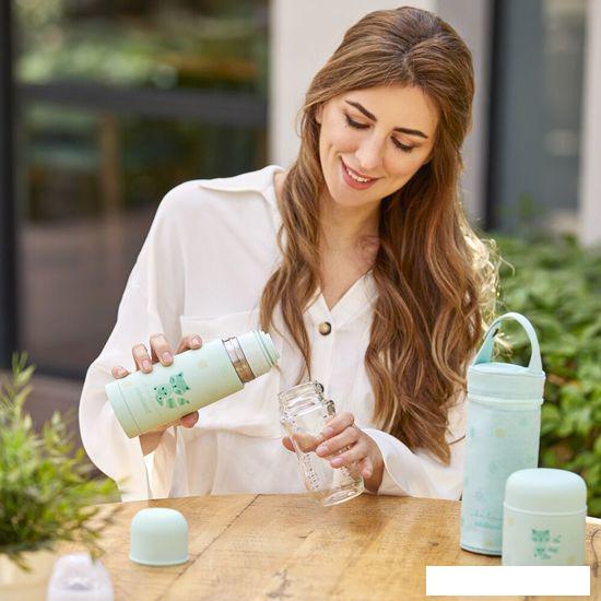 Термосы, термокружки и многоразовые стаканы Miniland Thermy Dolce 350мл (бирюзовый/енот)