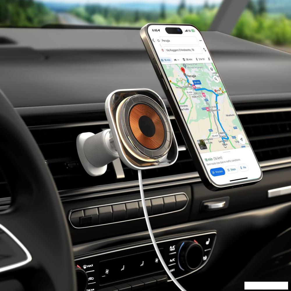 Держатель для смартфона Momax 1-Charge Flow CM29W (белый)