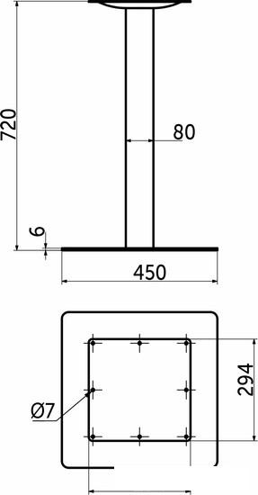 Письменные и компьютерные столы AksHome Locus 720 (черный)