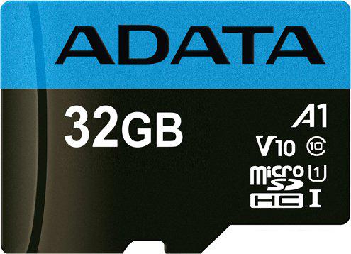 Карта памяти ADATA Premier AUSDH32GUICL10A1-RA1 microSDHC 32GB (с адаптером) Карта памяти ADATA Premier AUSDH32GUICL10A1-RA1 microSDHC 32GB (с адаптером)