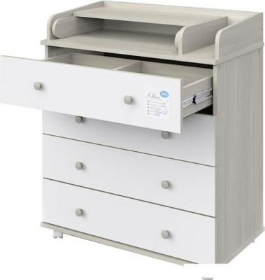 Детский комод Атон Мебель Oliver (шимо светлый/белый)