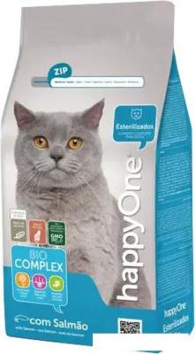 Корма для кошек HappyOne Sterilized (для стерилизованных с лососем) 10 кг