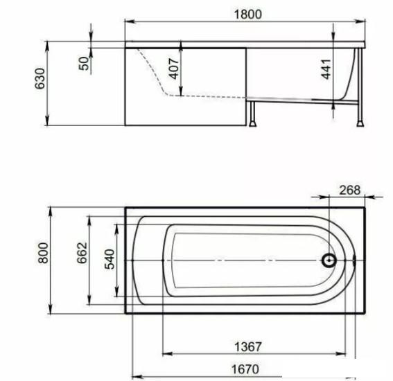 Ванна Alex Baitler Michigan 180х80