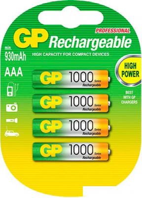 Аккумулятор GP AAA 950mAh 4 шт. (100AAAHC)
