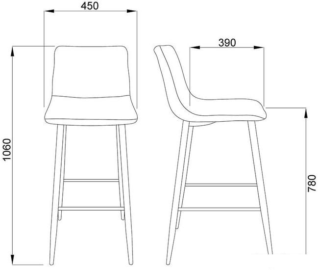 Стул AksHome Stella (серый велюр HLR21/черный)