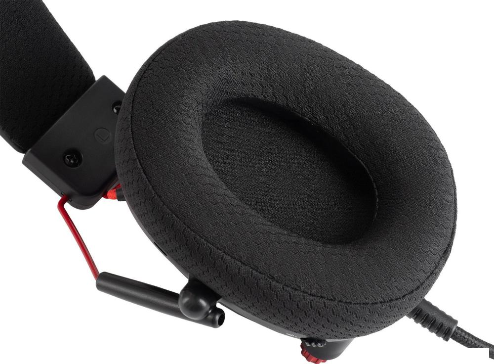 Наушники Оклик HS-L305G (черный/красный)