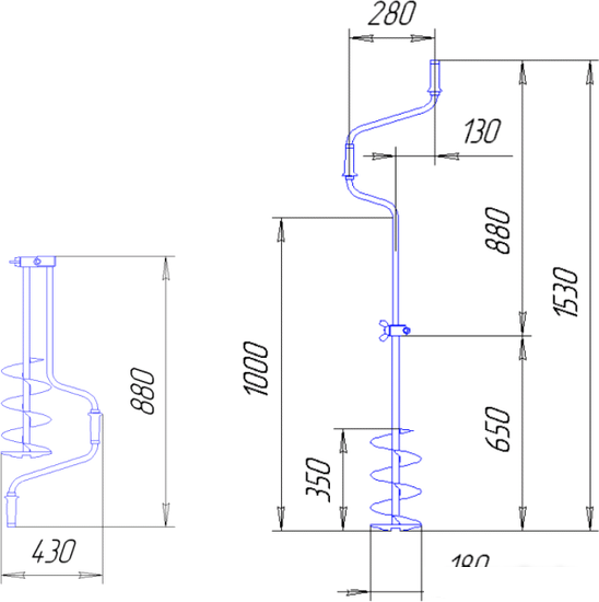 Ледобуры для рыбалки Тонар ЛР-180Д