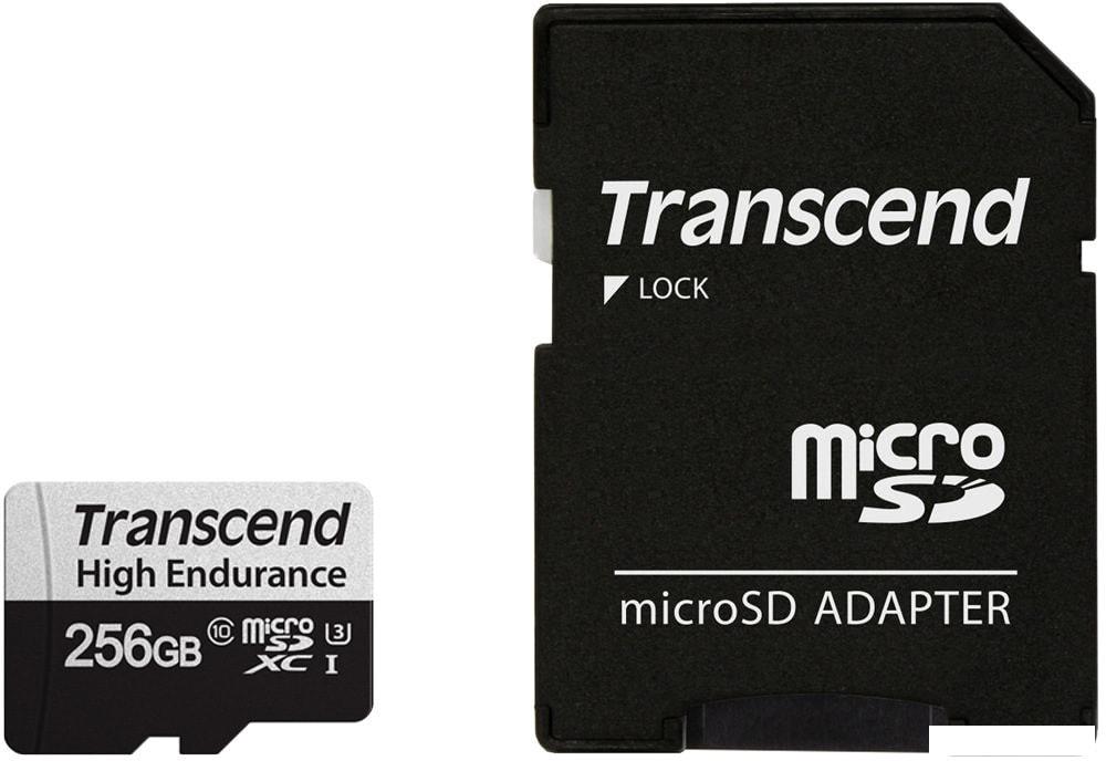 Карта памяти Transcend microSDXC TS256GUSD350V 256GB (с адаптером)