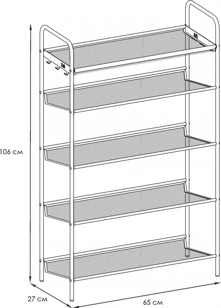 Банкетки, тумбы и полки для обуви ЗМИ Женева 25 ПДО Ж25 (черный)