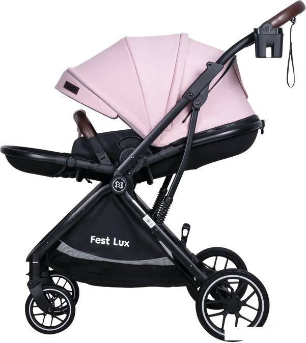 Коляска прогулочная «книга» Farfello Fest Lux FL-2 (розовый)