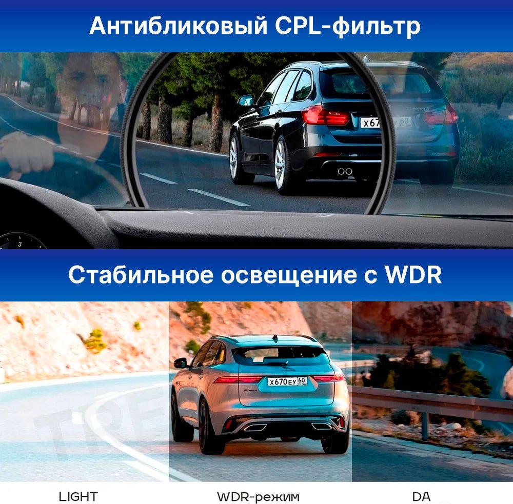 Видеорегистратор-GPS информатор (2в1) TrendVision TDR-725 Real 4K 2CH
