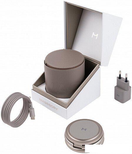 Беспроводное зарядное Magssory Disc Signature Edition 3 в 1 для Apple WCH033 (титановый)