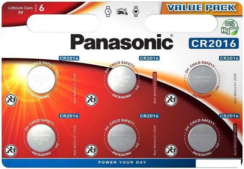 Батарейка Panasonic CR2016 CR-2016EL/6BW (4 шт)