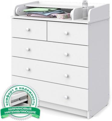 Детский комод Атон Мебель Сириус-2 805 ЛДСП (белый)
