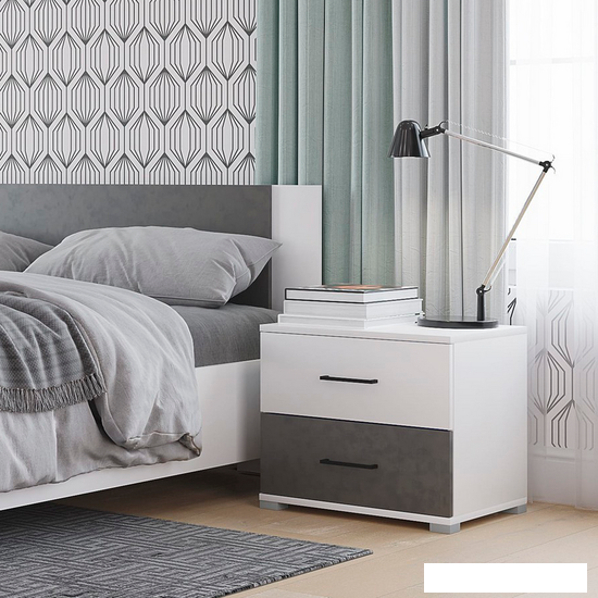 Тумба Горизонт Nova (белый-бетон)