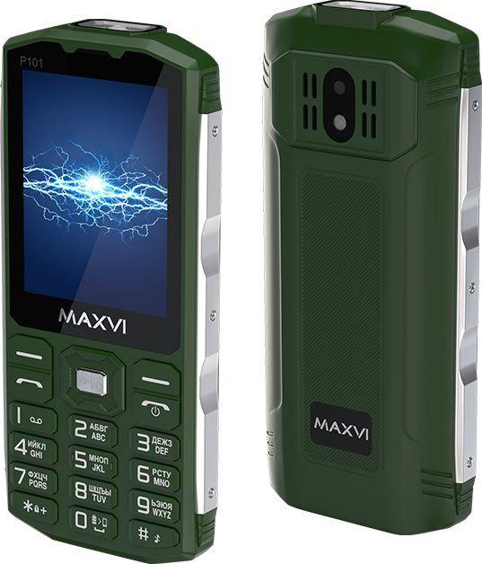 Кнопочный телефон Maxvi P101 (зеленый) Кнопочный телефон Maxvi P101 (зеленый)