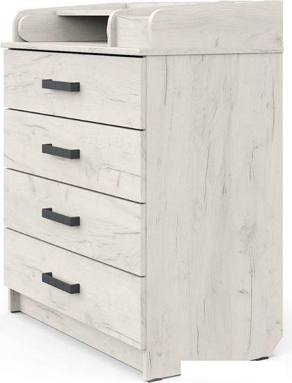 Детский комод Атон Мебель Marvin (дуб крафт белый)