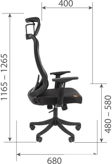 Офисные кресла и стулья CHAIRMAN CH563 (черный пластик/черный)