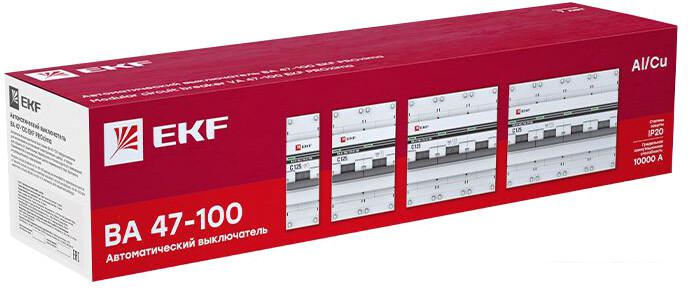 Выключатель автоматический EKF PROxima ВА 47-100 3P 16A (D) 10kA mcb47100-3-16D-pro