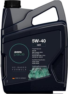Моторные масла Avista pace GER 5W-40 5л