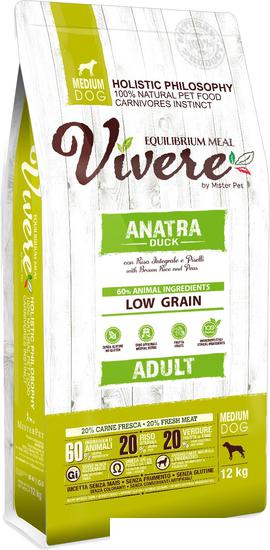 Корма для собак Vivere Medium Adult Duck 12 кг