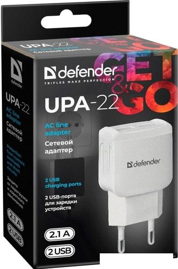 Сетевое зарядное Defender UPA-22 (белый) Сетевое зарядное Defender UPA-22 (белый)