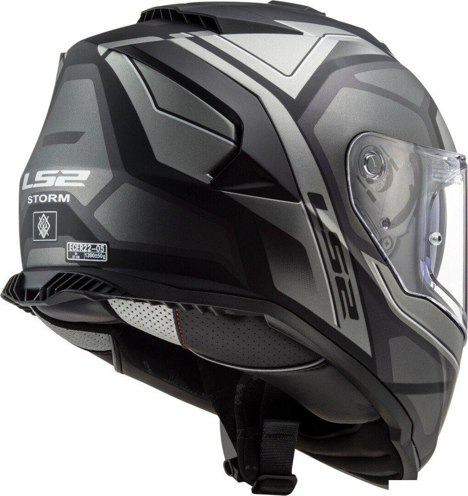 Мотошлем LS2 FF800 Storm Faster (XS, черно-серый матовый)